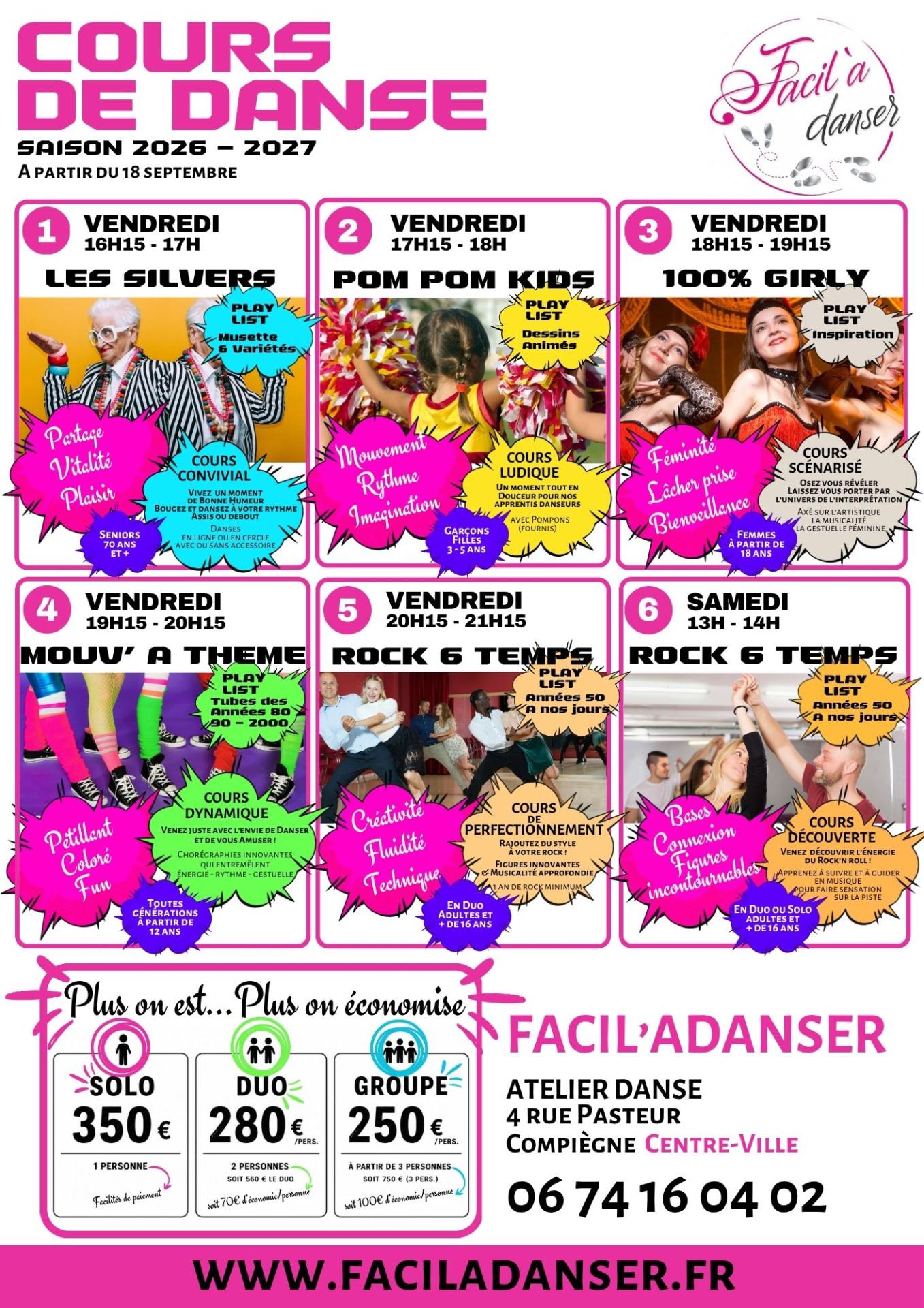 1 tous les cours facil adanser 2026 2027